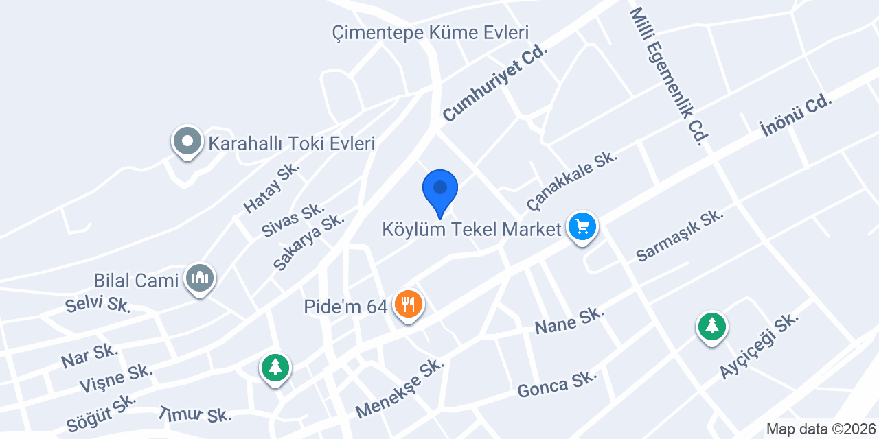 Çevik Pen konumu