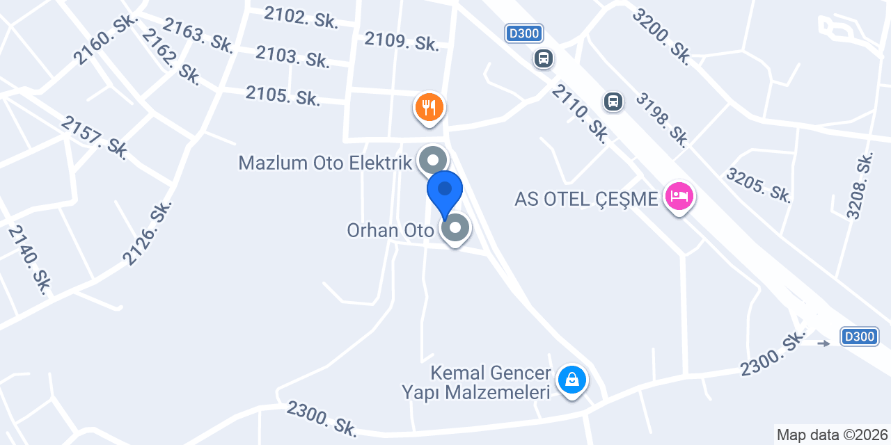 ÇEŞME SİNAN OTO konumu