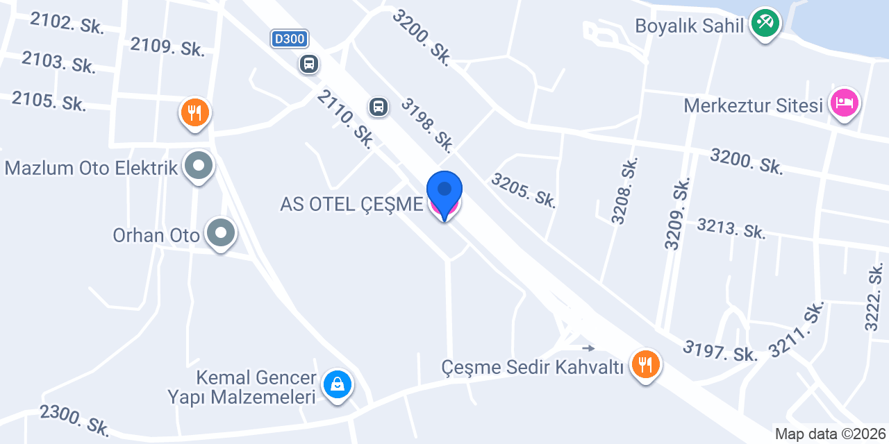 AS OTEL ÇEŞME konumu