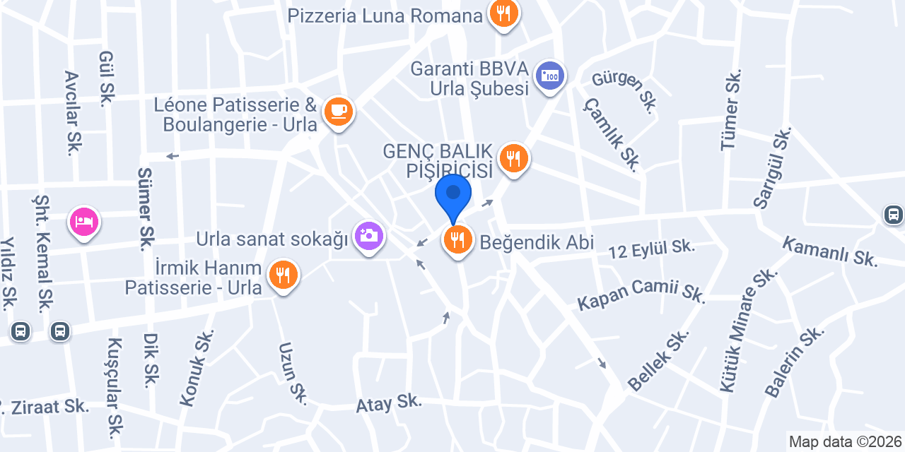 Köşe Urla konumu
