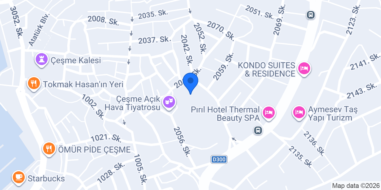 Çeşme Açıkhava Tiyatrosu konumu
