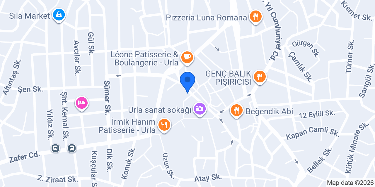Milklaç - Urla konumu