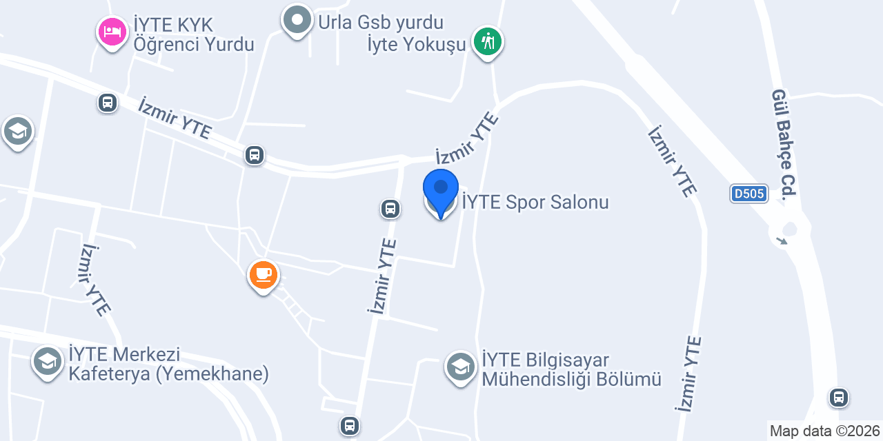 İYTE Spor Salonu konumu
