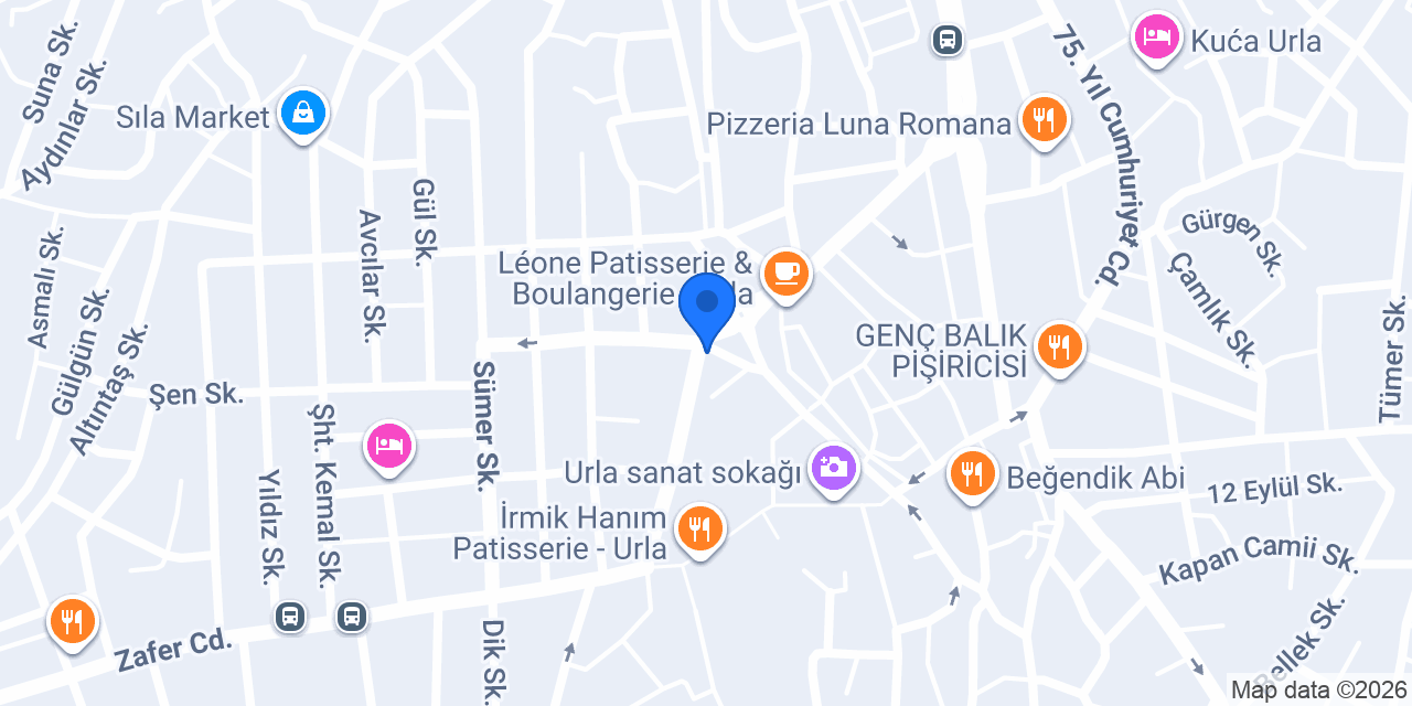 Urlaca Cafe konumu