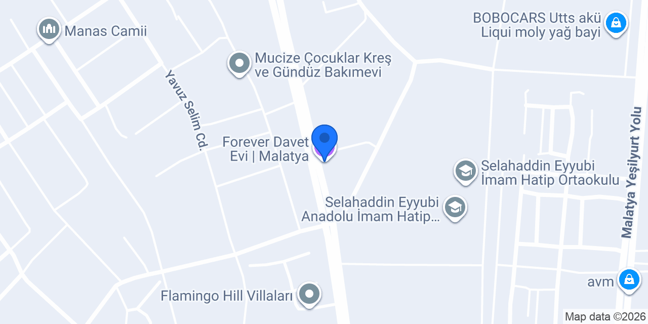 Forever Davet Evi | Malatya konumu