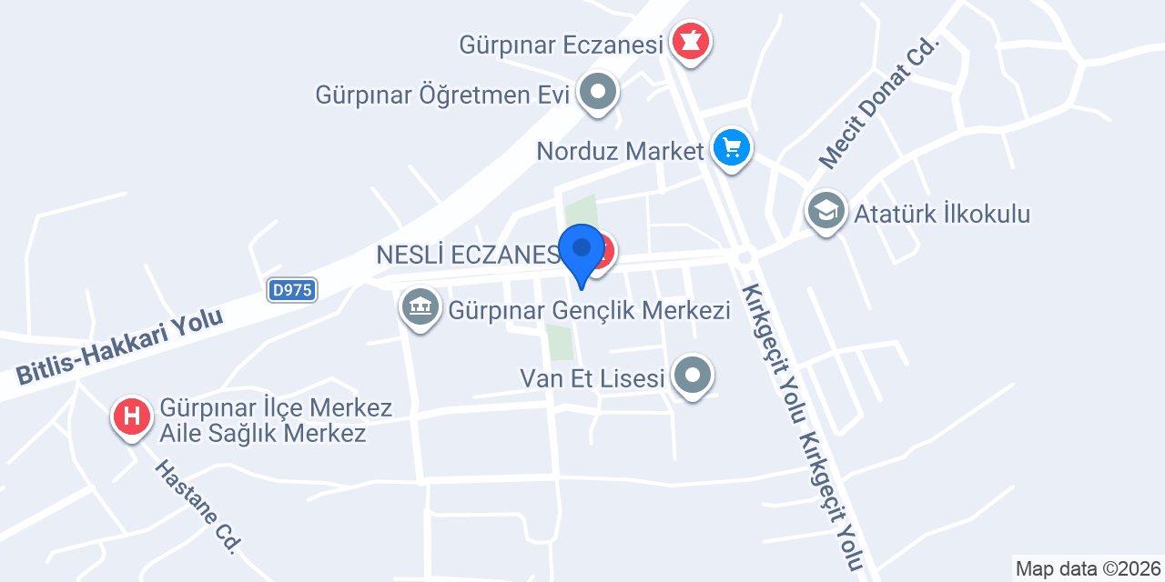 Gürpınar İlçe Emniyet Amirliği konumu
