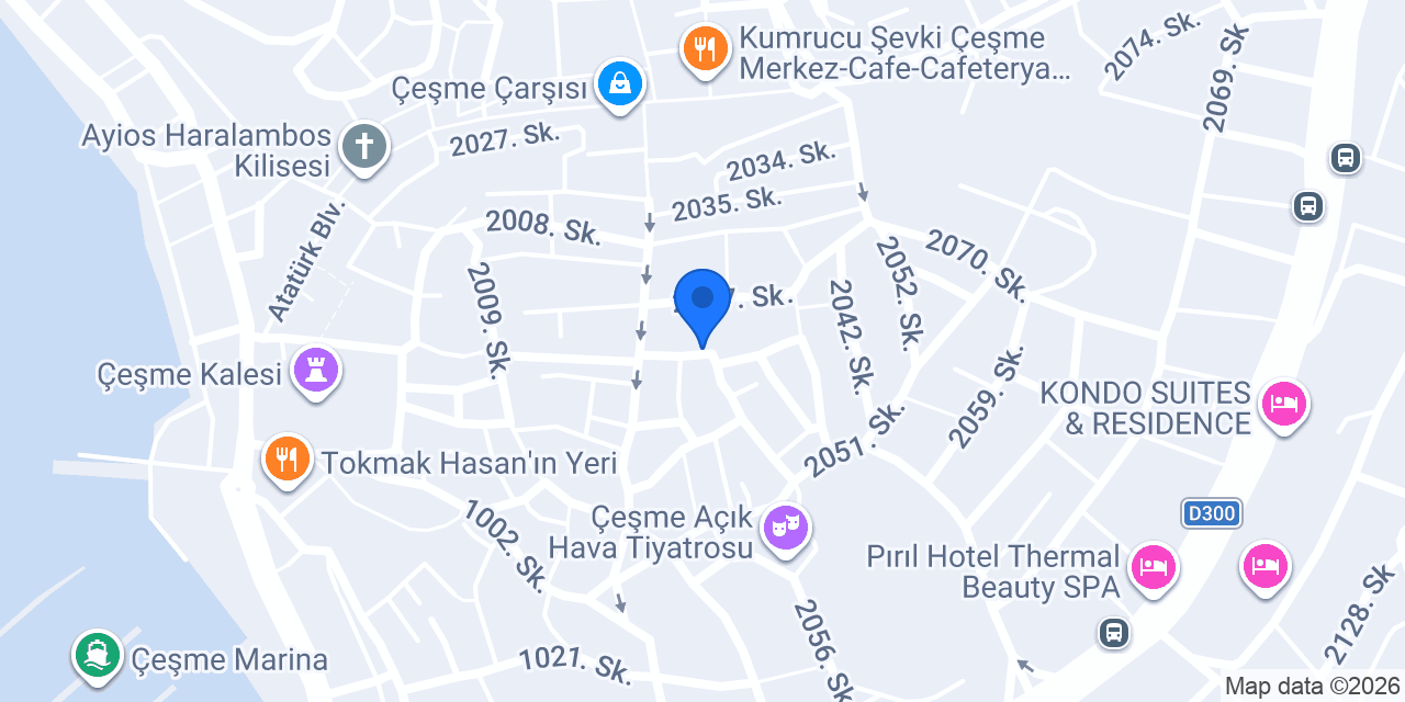 Can Butik Pansiyon Çeşme konumu