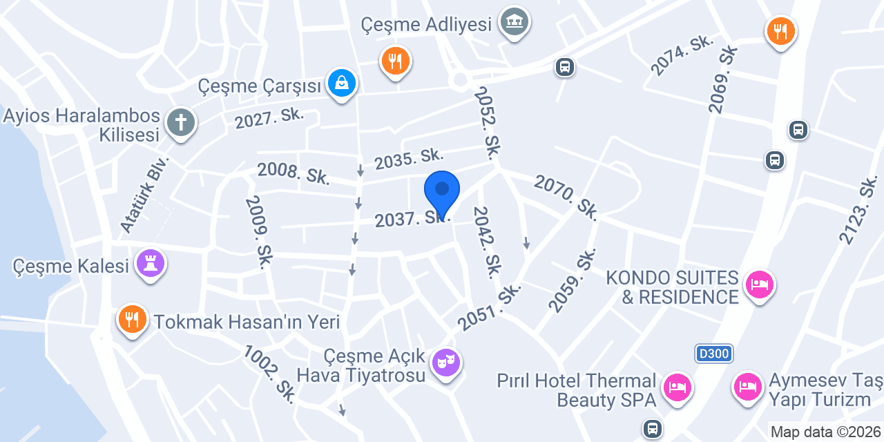 Çeşme Pansiyon konumu