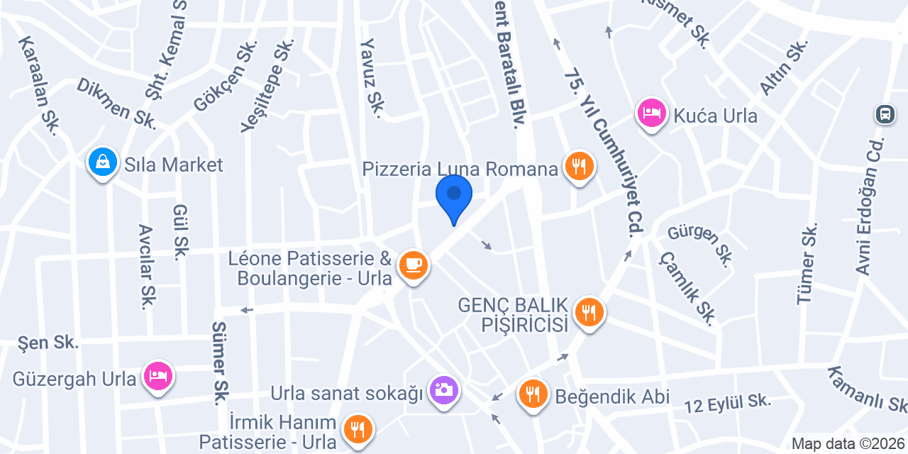 Yapı Kredi - Urla Şubesi konumu