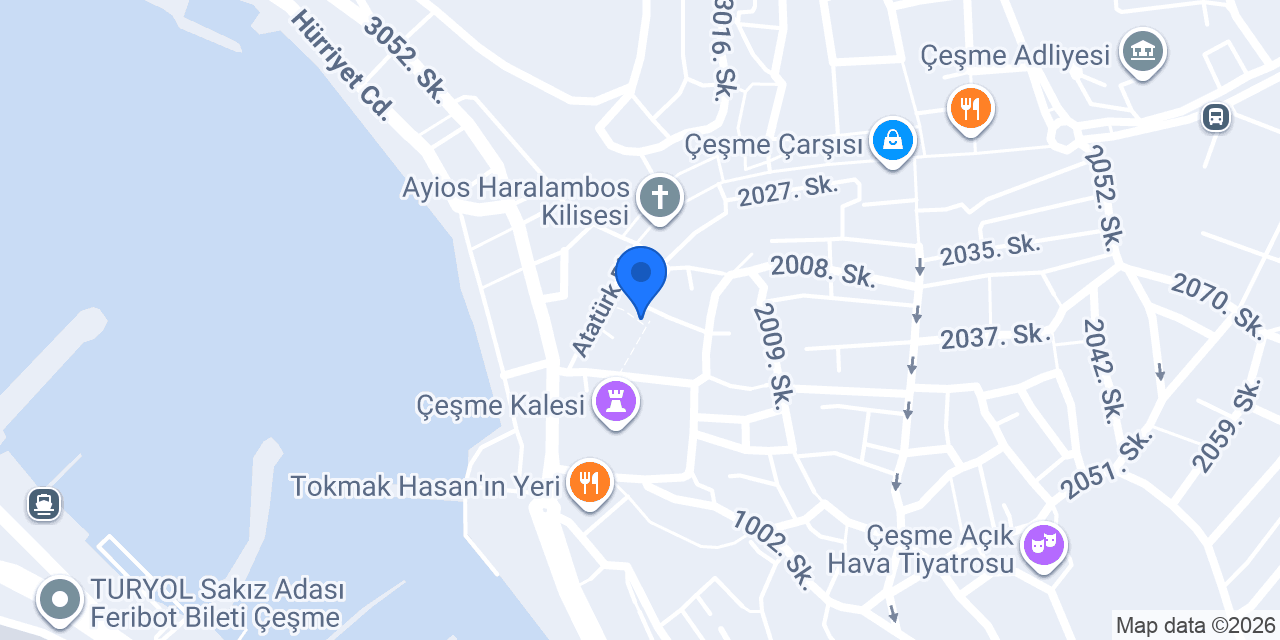 Picasso Suites Çeşme konumu
