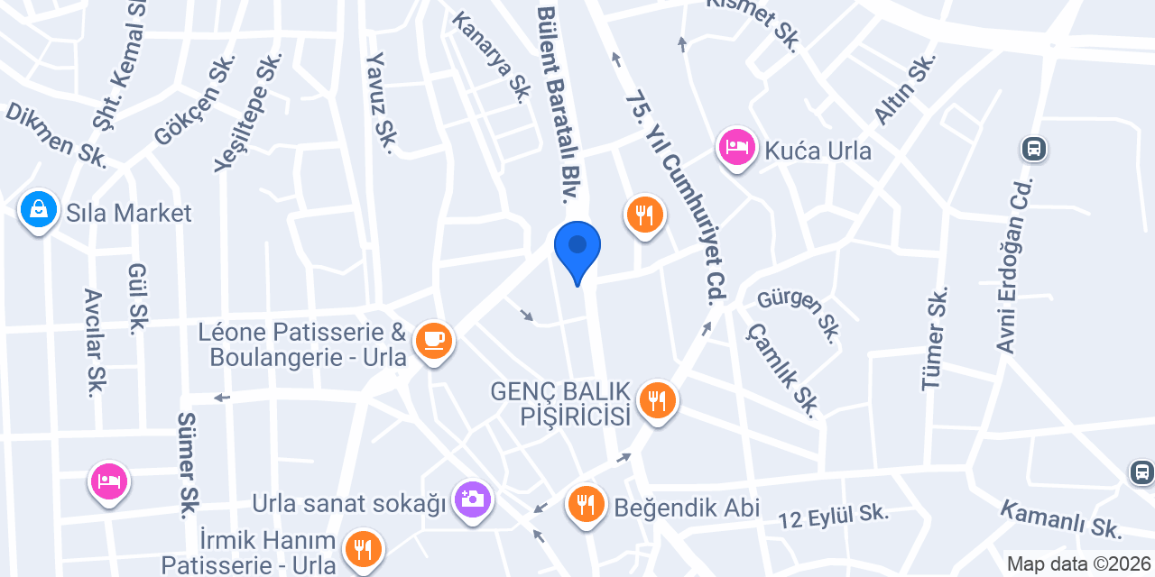 Urla Karaca Optik konumu
