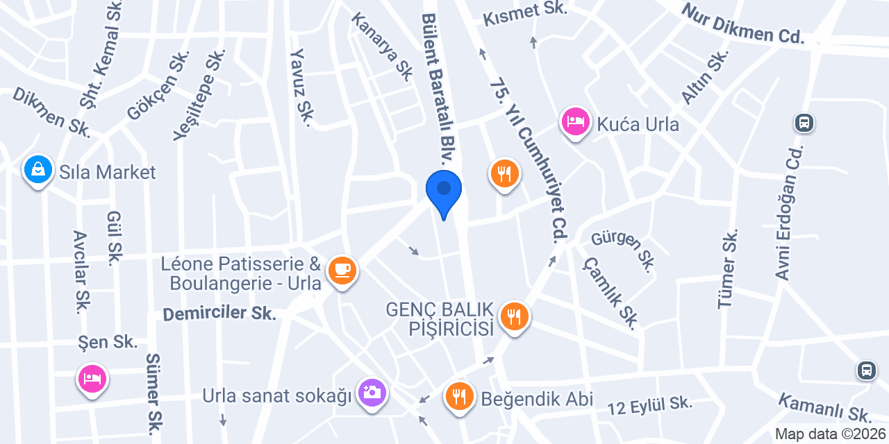 URLA TAKSİ MERKEZ konumu