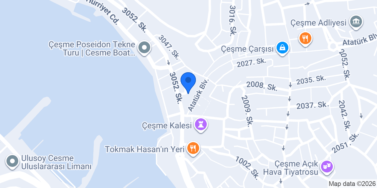 Garanti BBVA Çeşme Şubesi konumu