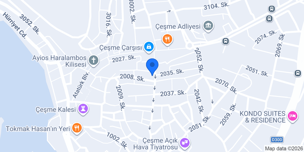 petite boutique apart hotel çeşme konumu