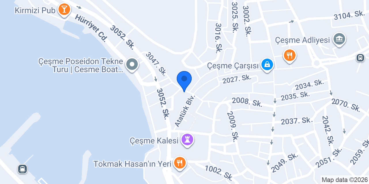 Çark Balık Restorant Çeşme konumu