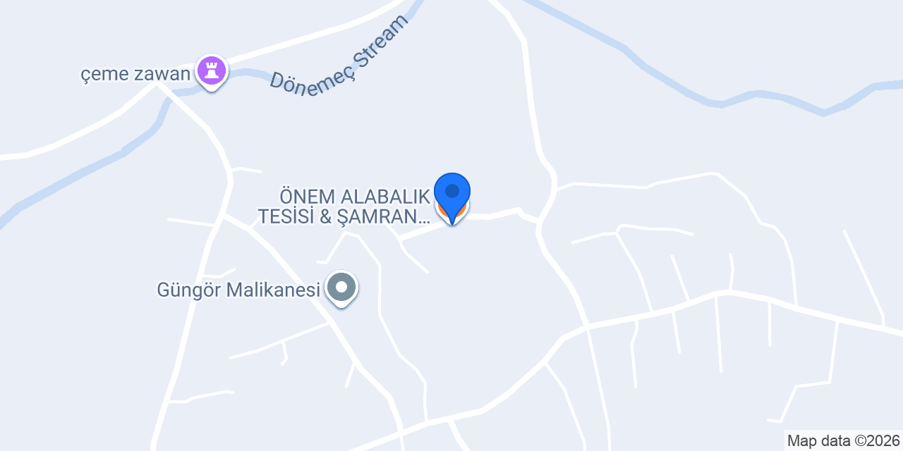 ÖNEM ALABALIK TESİSİ & ŞAMRAN, BALIK & KAHVALTI TESİSİ konumu