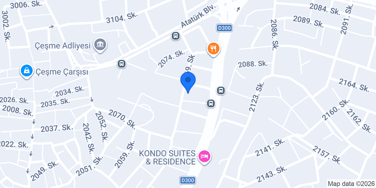 Fora Apart Otel Çeşme konumu