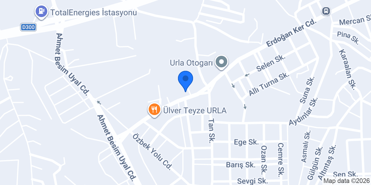 Urla Oto Ekspertiz Pilot Garage İzmir konumu