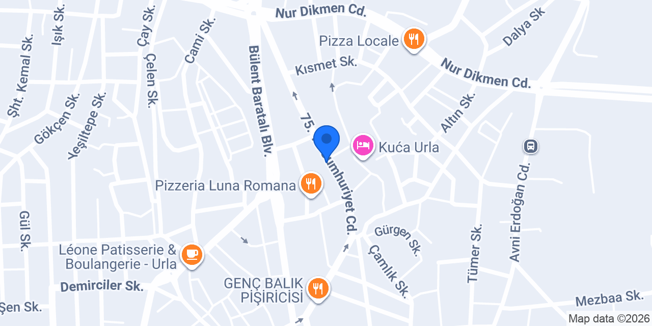 Kuaför Ali Urla konumu