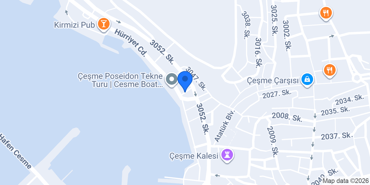 Çeşme Pegasus Tekne Turu konumu