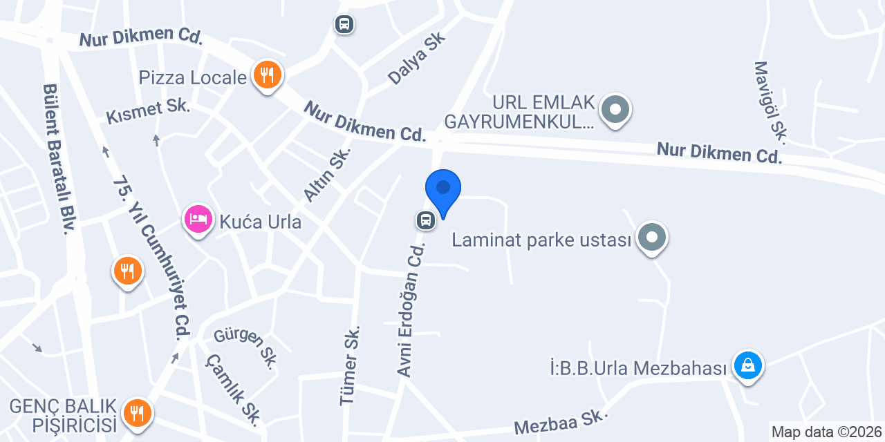 İzmir - Urla Egiad Ortaokulu konumu