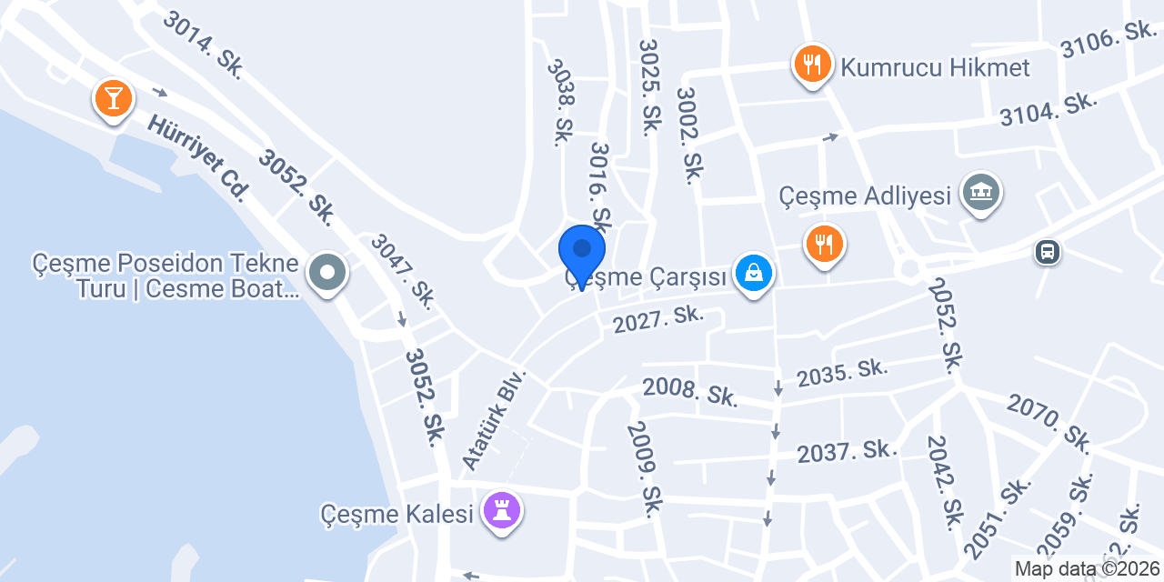 İzmir Çeşme Shuttle Transfer konumu