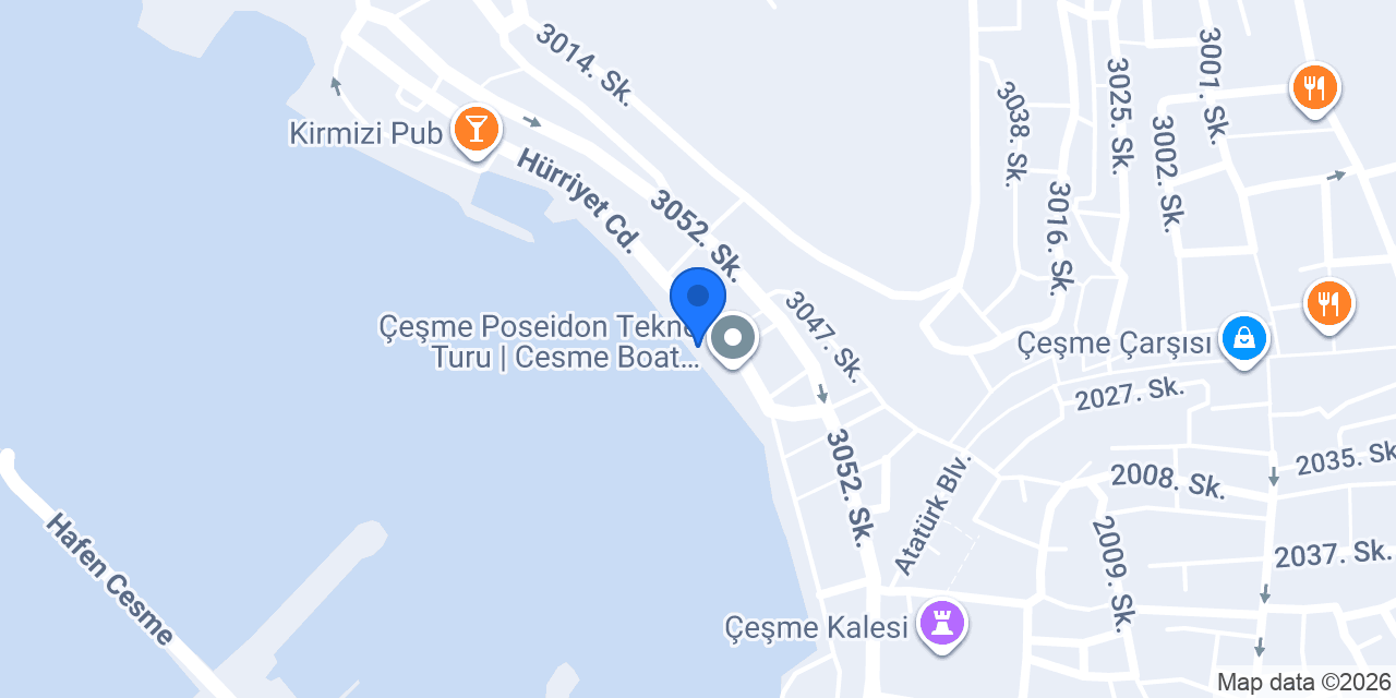 Çeşme Ve Alaçatı Yat Kiralama konumu