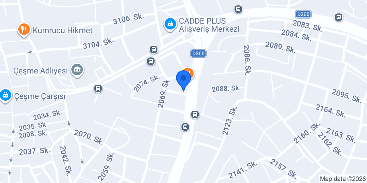 Çeşme Teknik Servis konumu