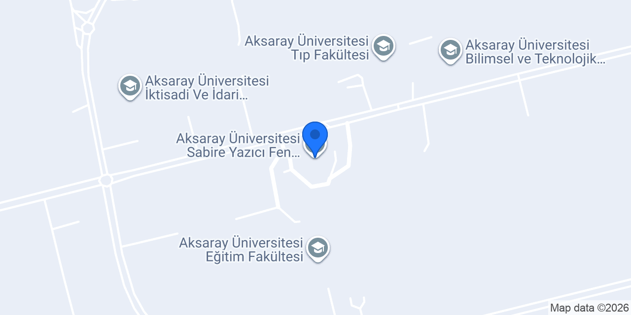 Aksaray Üniversitesi Sabire Yazıcı Fen Edebiyat Fakültesi konumu