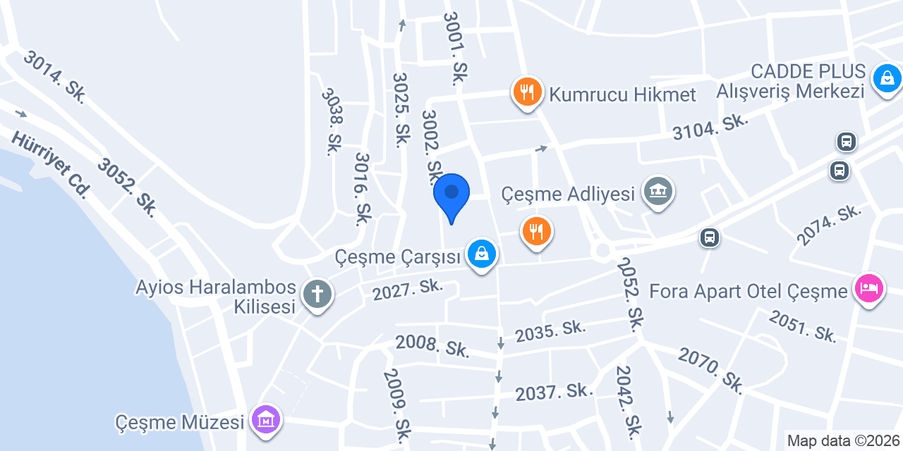 Çeşme Kuaför Mehmet konumu
