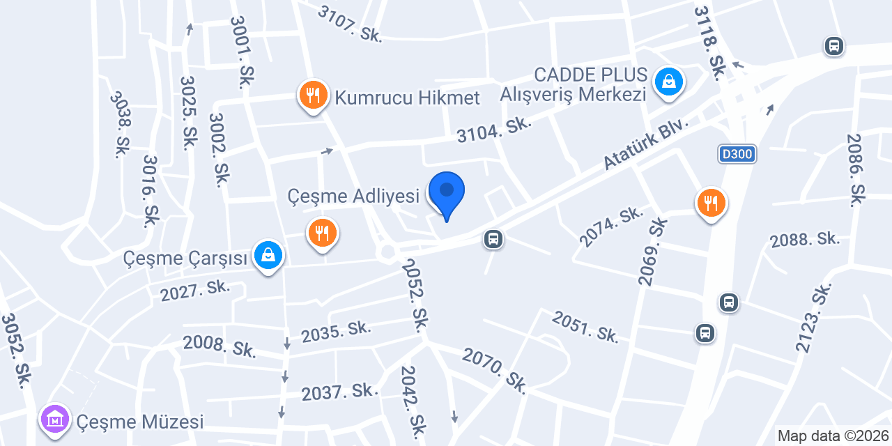 Çeşme Adliyesi konumu