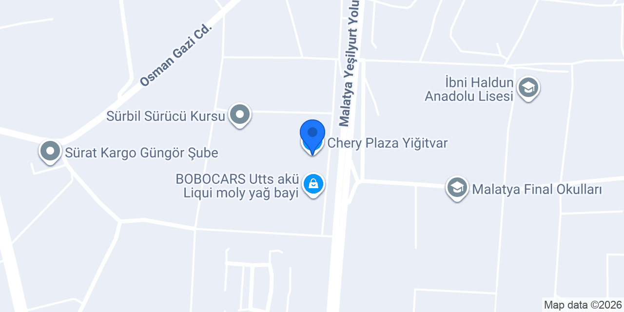 Chery Plaza Yiğitvar konumu