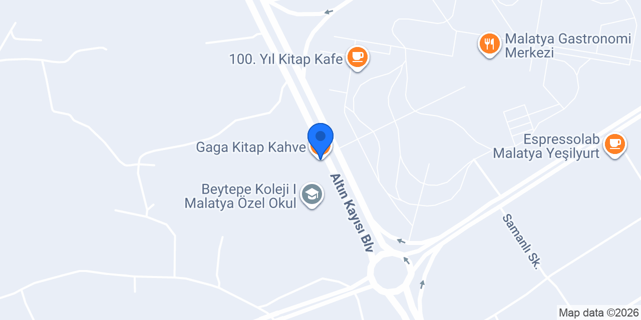 Gaga Kitap Kahve konumu