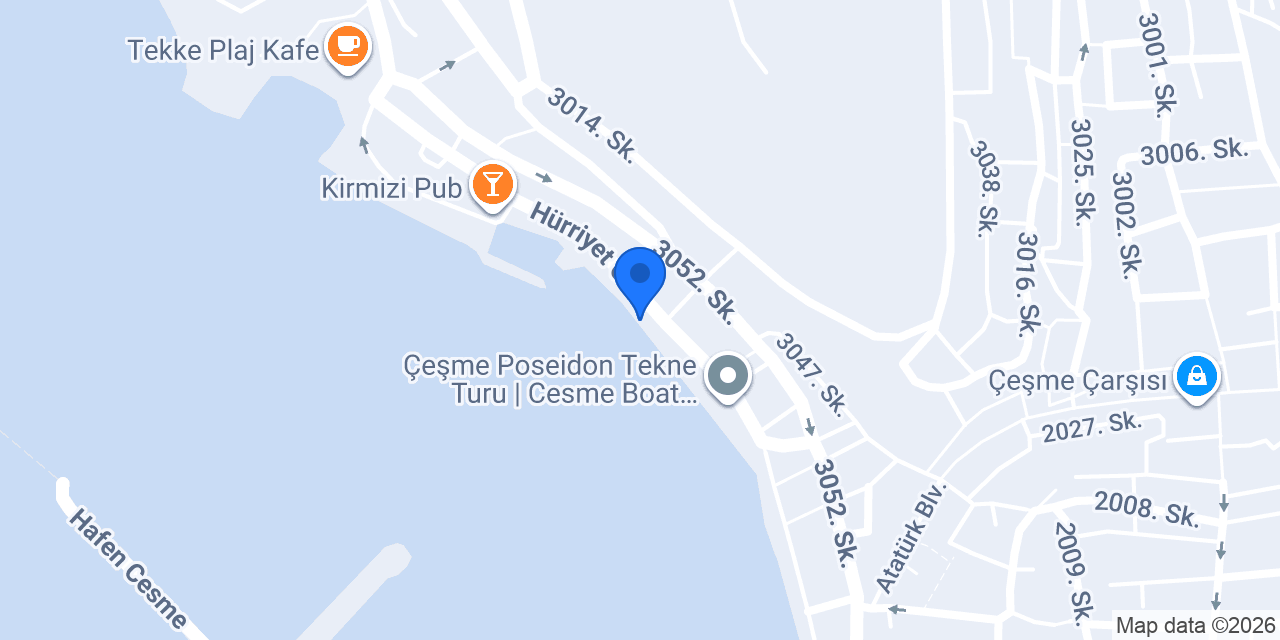 Güneş Dalış Teknesi, Çeşme Dive konumu
