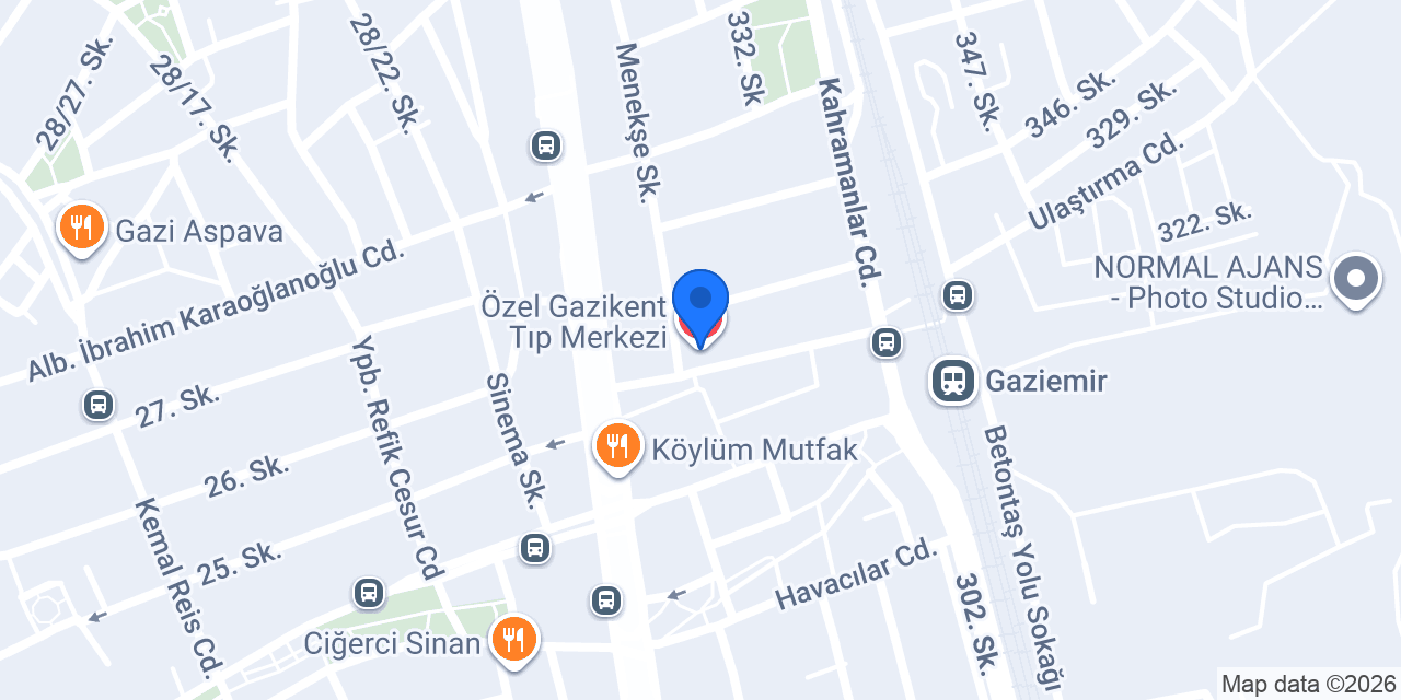 Özel Gazikent Tıp Merkezi konumu