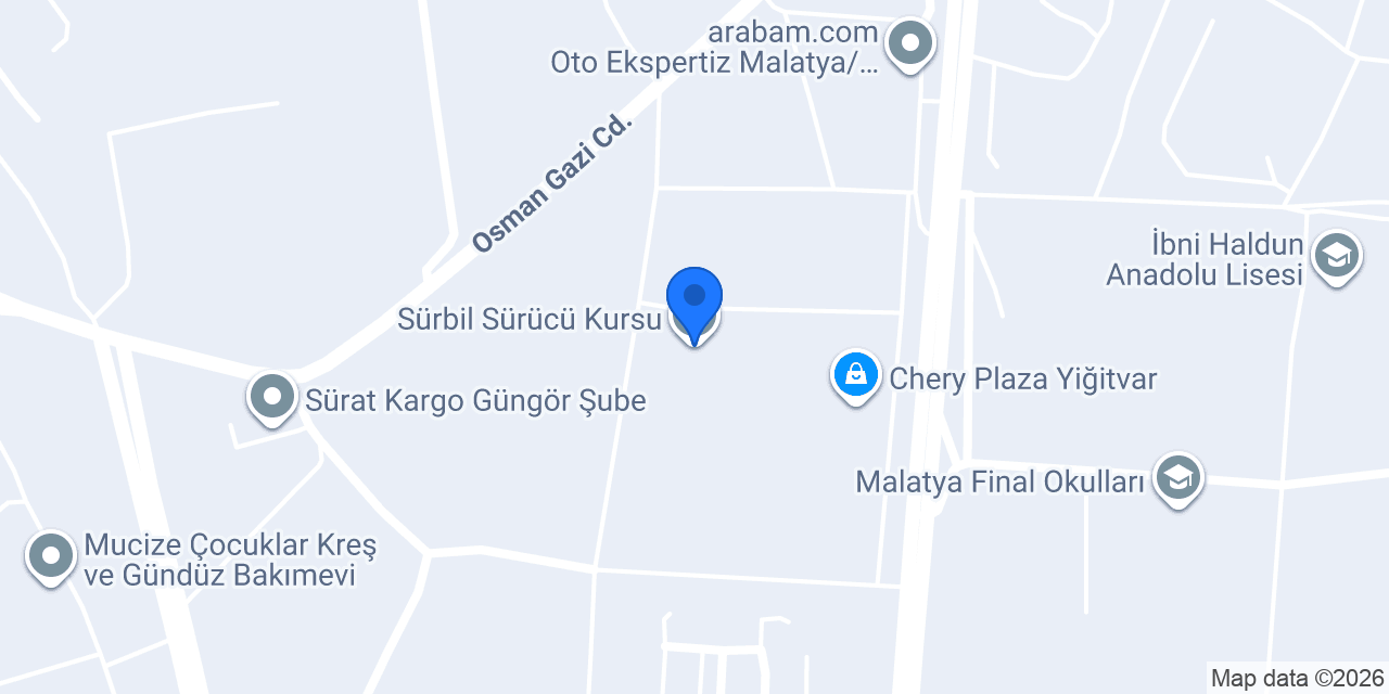Sürbil Sürücü Kursu konumu