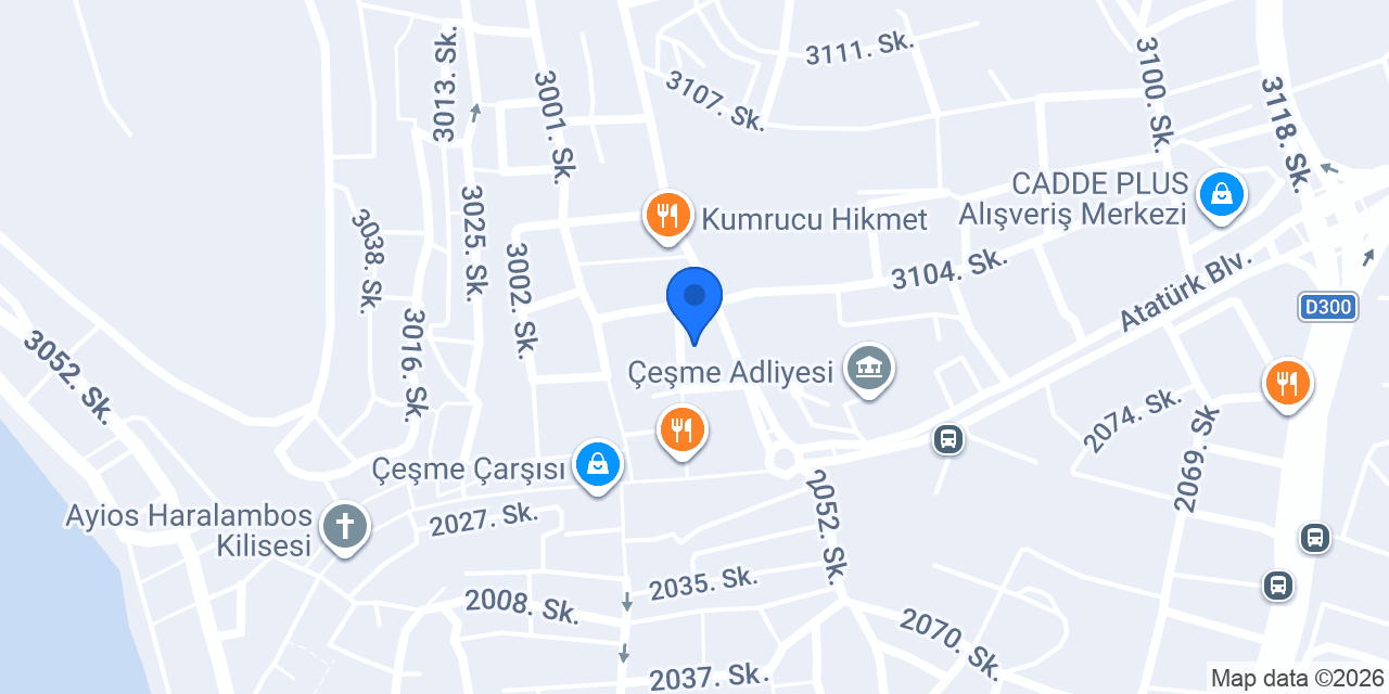 Sakız Otel konumu