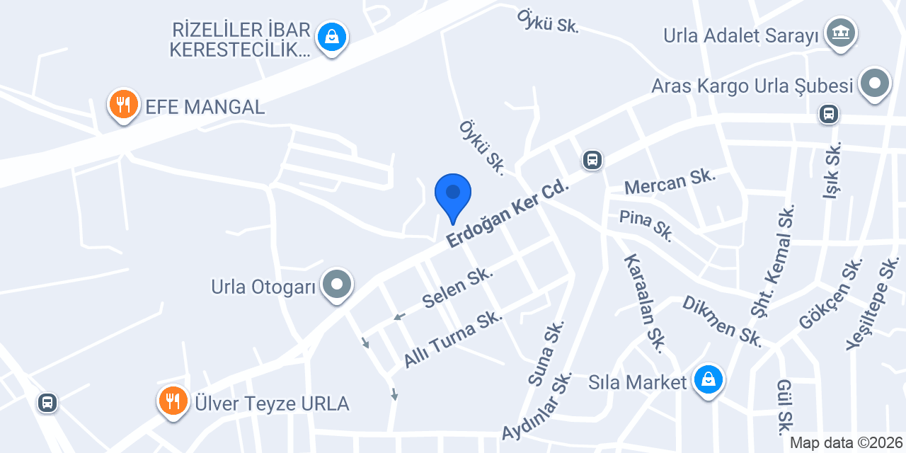Sürat Kargo Urla Şube konumu
