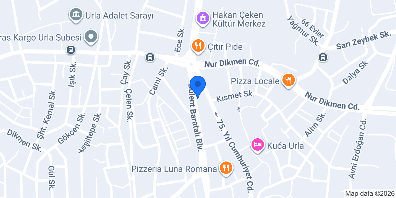 Defne Home Collection Urla konumu