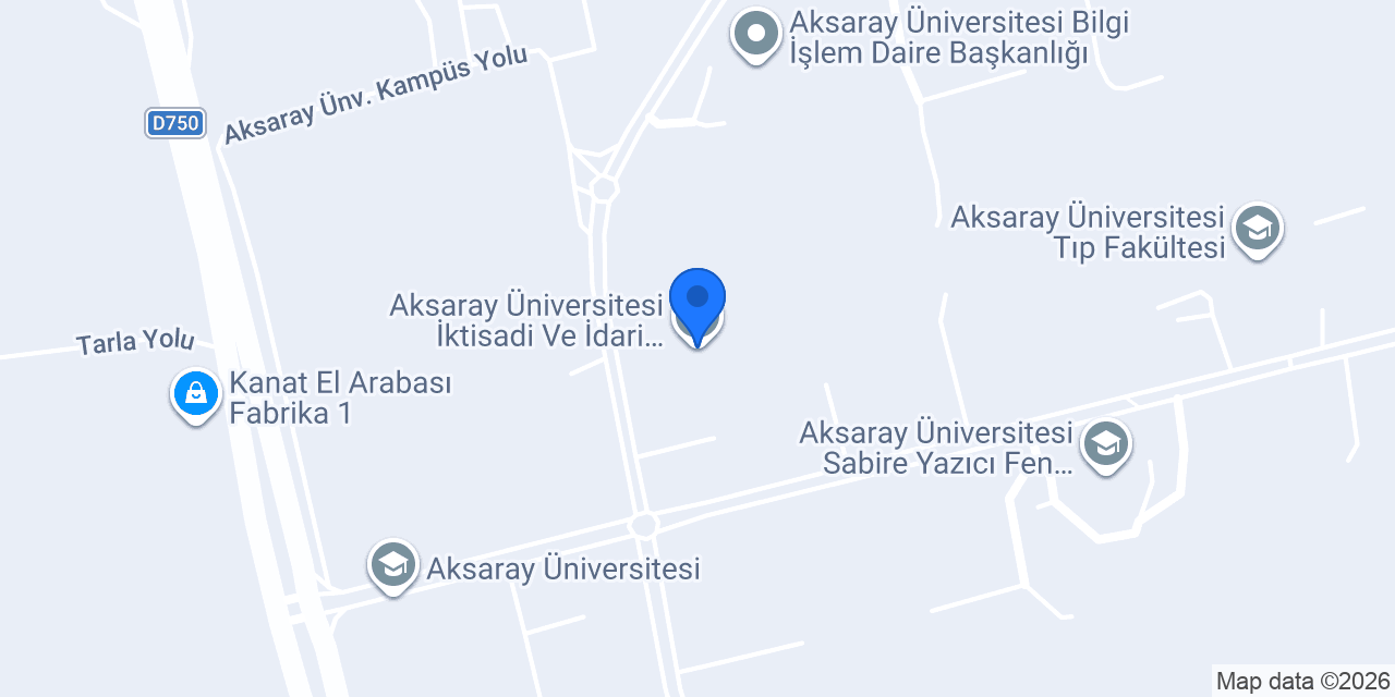 Aksaray Üniversitesi İktisadi Ve İdari Bilimler Fakültesi konumu