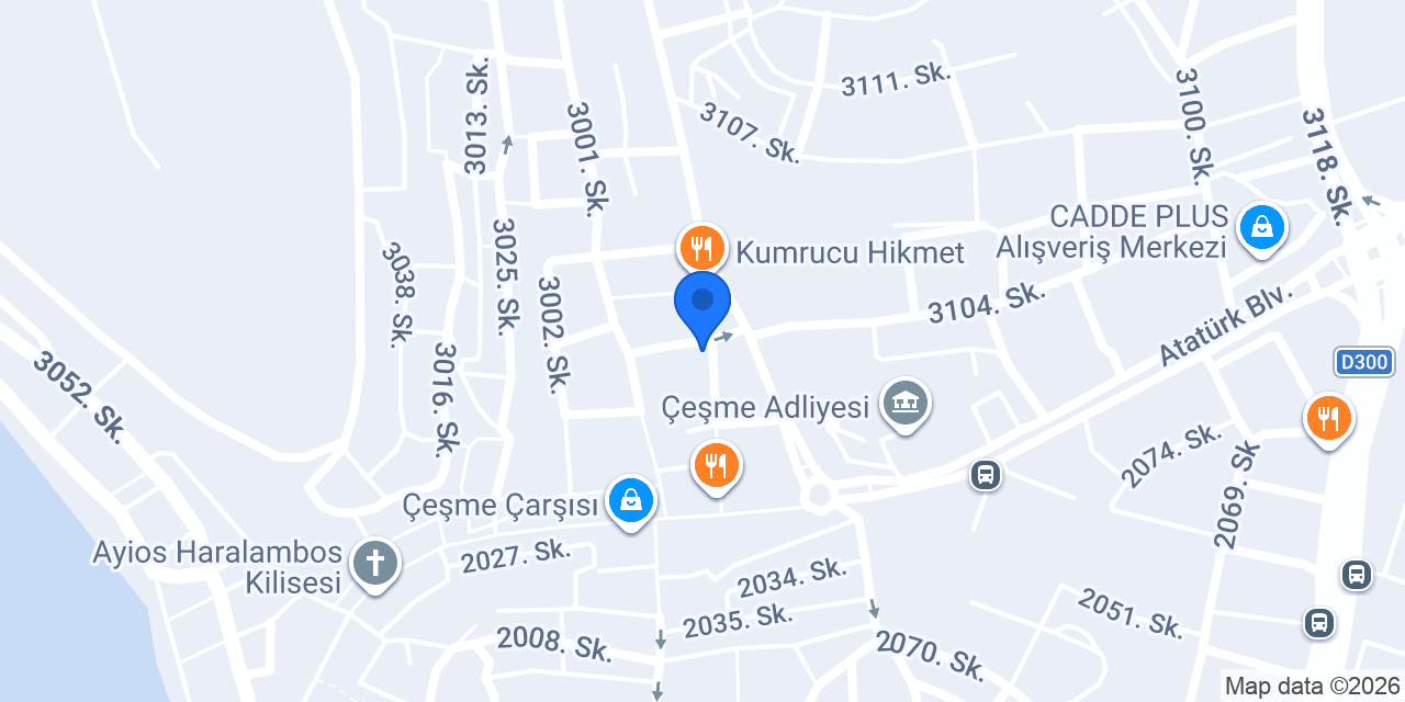 Aras Kargo Çeşme Şubesi konumu