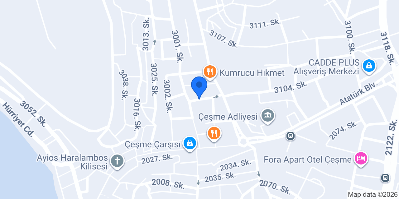 Yapı Kredi - Çeşme Şubesi konumu
