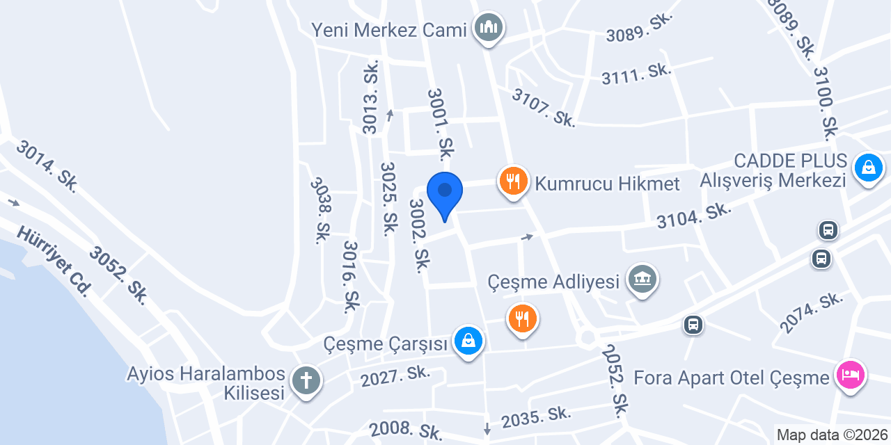 QNB Çeşme Şubesi konumu