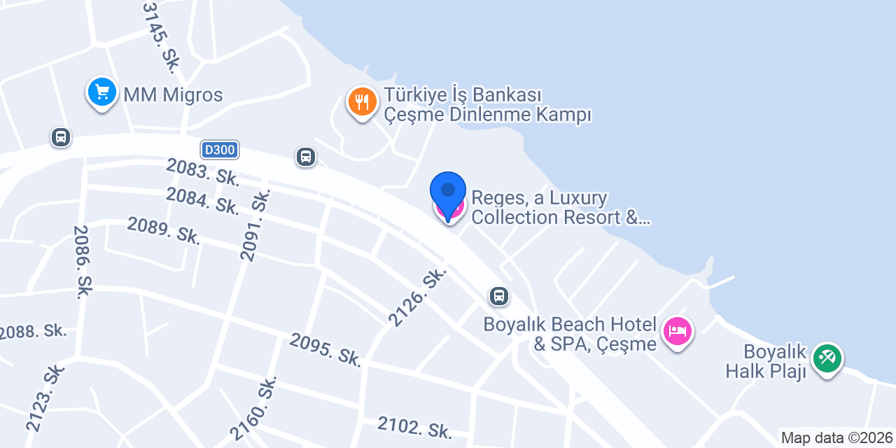Reges, a Luxury Collection Resort & Spa, Cesme konumu
