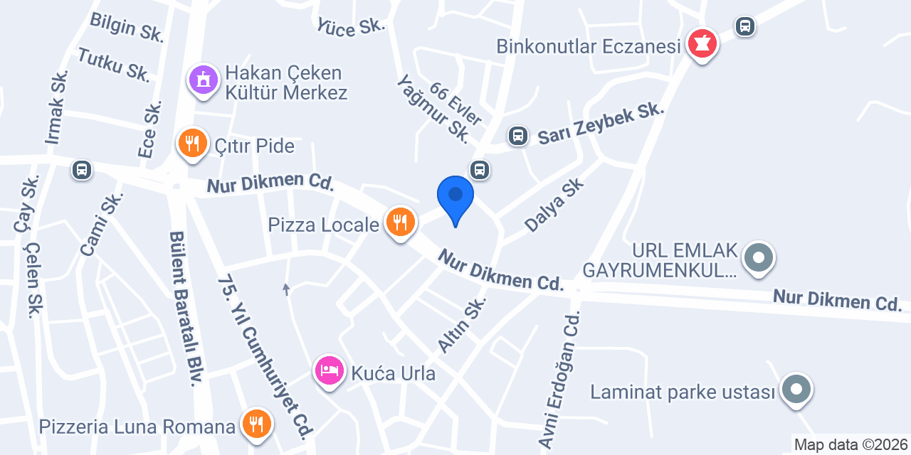 Urla İtfaiye Grubu konumu