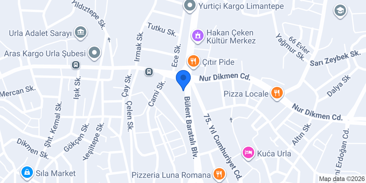 QNB Urla Şubesi konumu