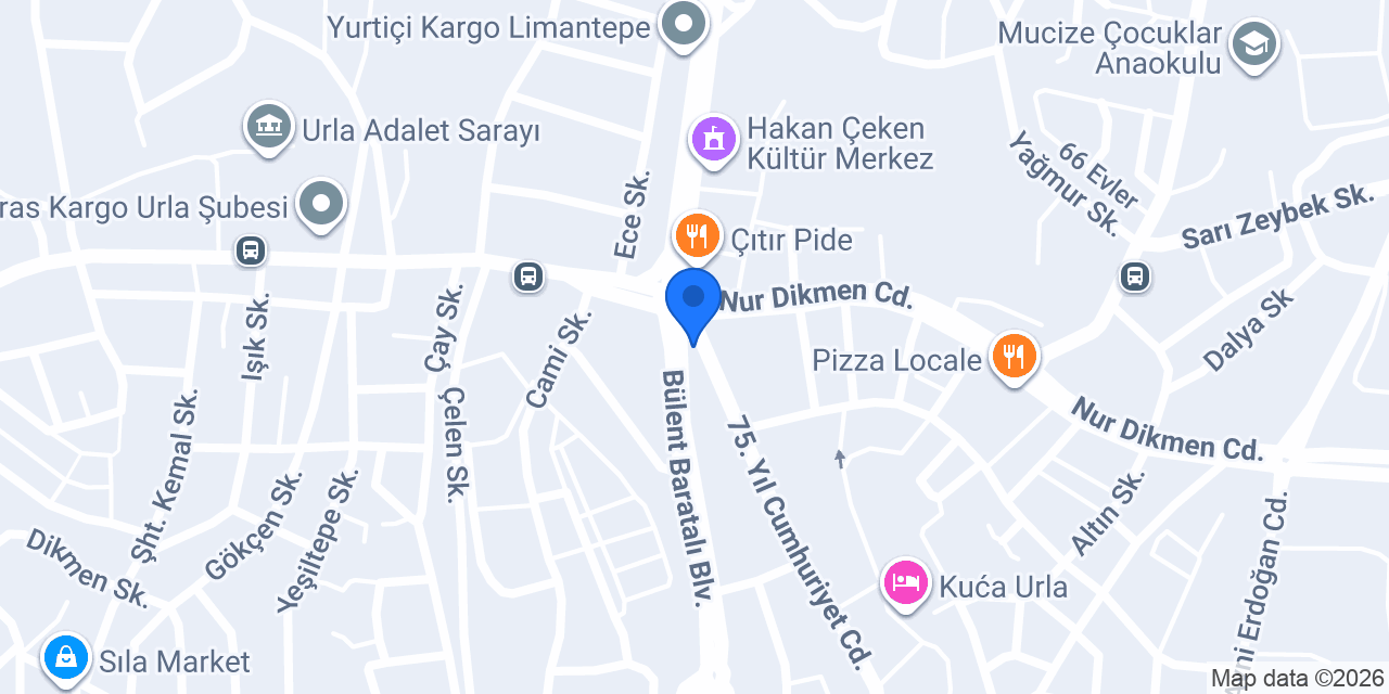 Akbank Urla/İzmir Şubesi konumu