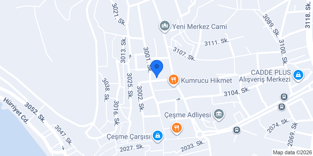 DenizBank Çeşme Şubesi konumu