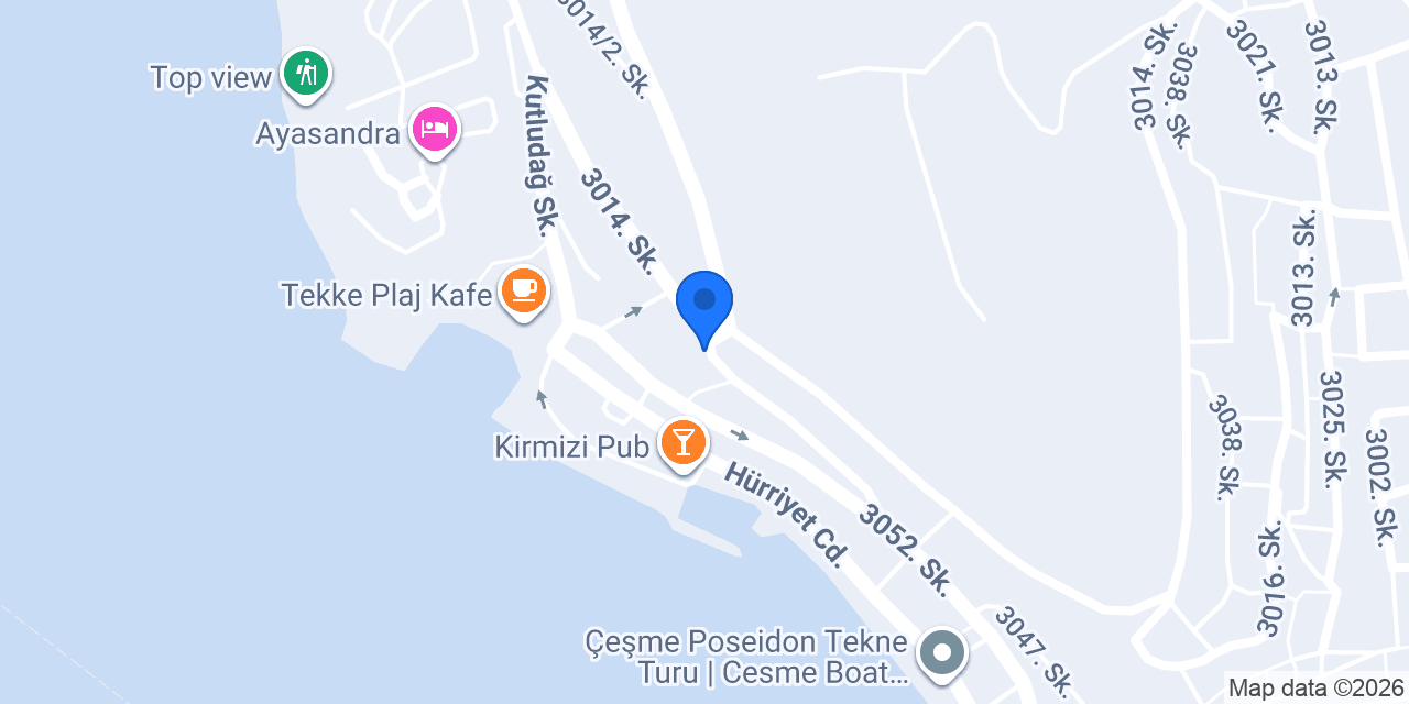 Çeşme Sahil Otel konumu