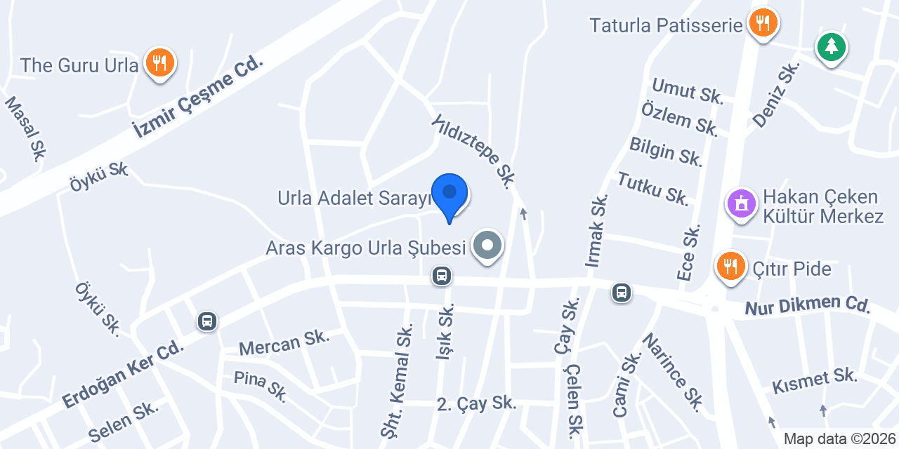 Urla Adalet Sarayı konumu